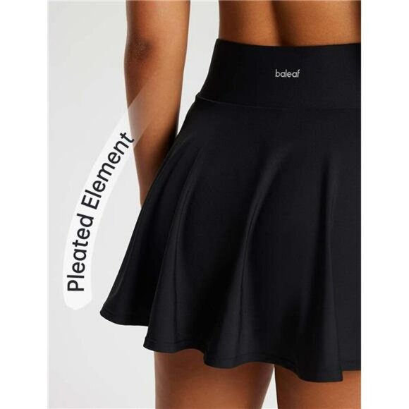 High Waisted Pleated Tennis Skirt Skort with Pockets for Golf Running Workout - Picture 5 of 7